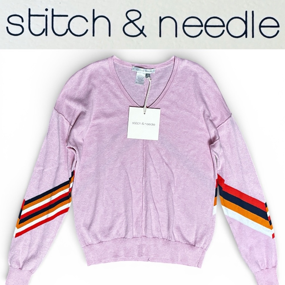 Stitch & Needle summer 100% Cotton lightweight Sweater Pullover top size small
